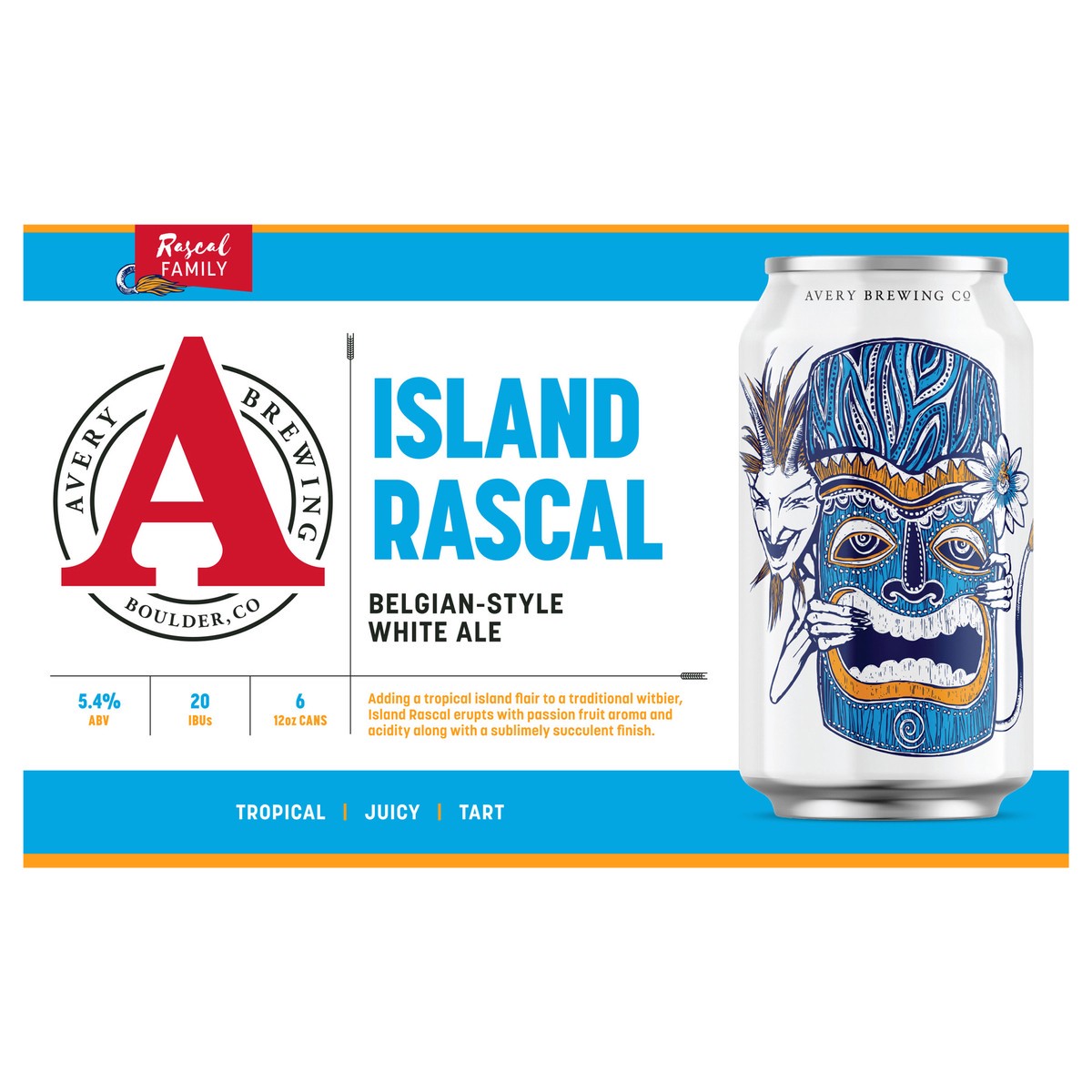 slide 1 of 5, Avery Brewing Island Rascal - 6 Pack 12 fl oz Cans, 6 ct; 12 oz