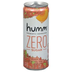 Humm Zero Peach Tea Probiotic Kombucha - 11 fl oz