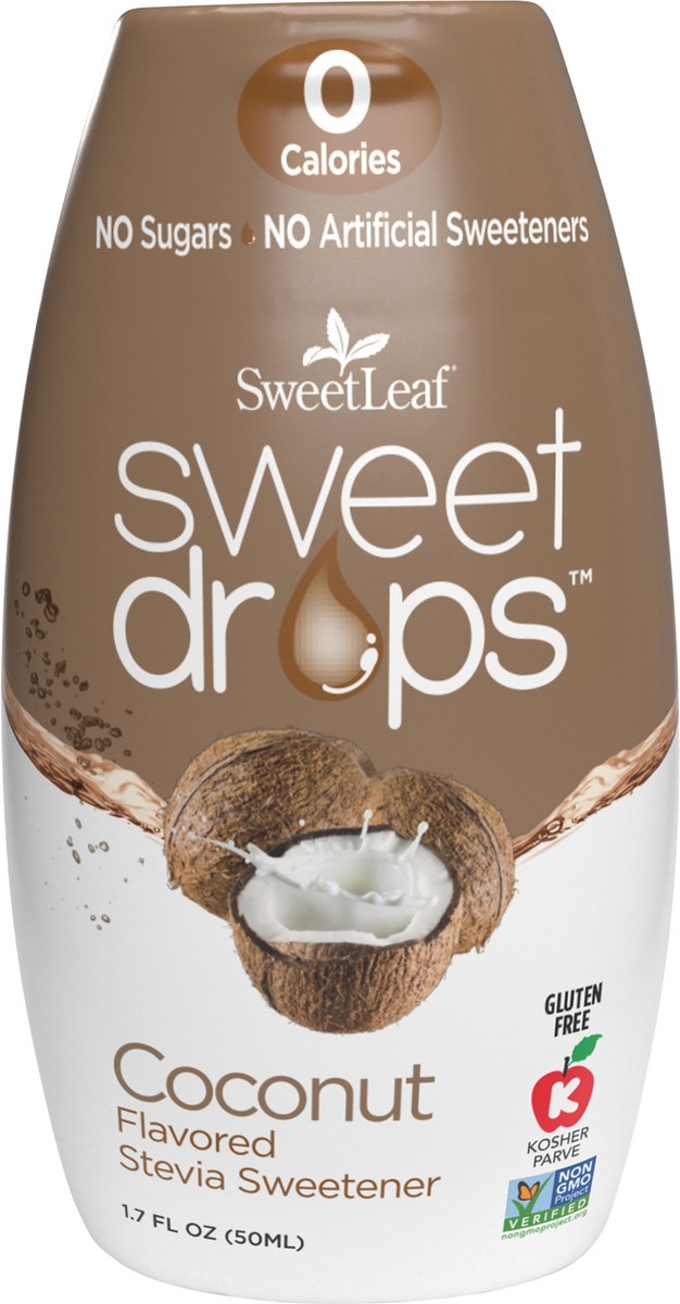 slide 1 of 10, Sweet Drops Coconut Flavored Stevia Sweetener 1.7 fl oz, 1.7 oz