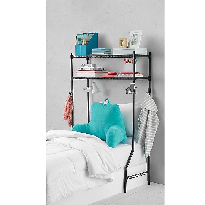 slide 3 of 3, Equip Your Space 2-Tier Dorm Space Saver - Black, 1 ct