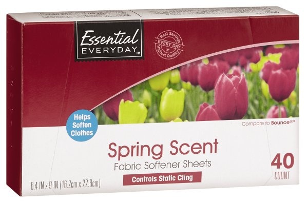 slide 1 of 6, Essential Everyday Spring Fabric Softener Sheet, 40 ct