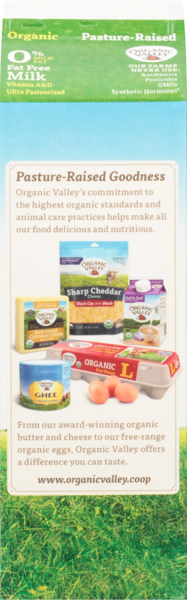 slide 9 of 9, Organic Valley Fat Free Milk 1 qt, 1 qt