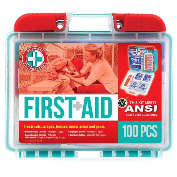 slide 1 of 1, Total Resources OSHA/ANSI First Aid Kit, 100 ct