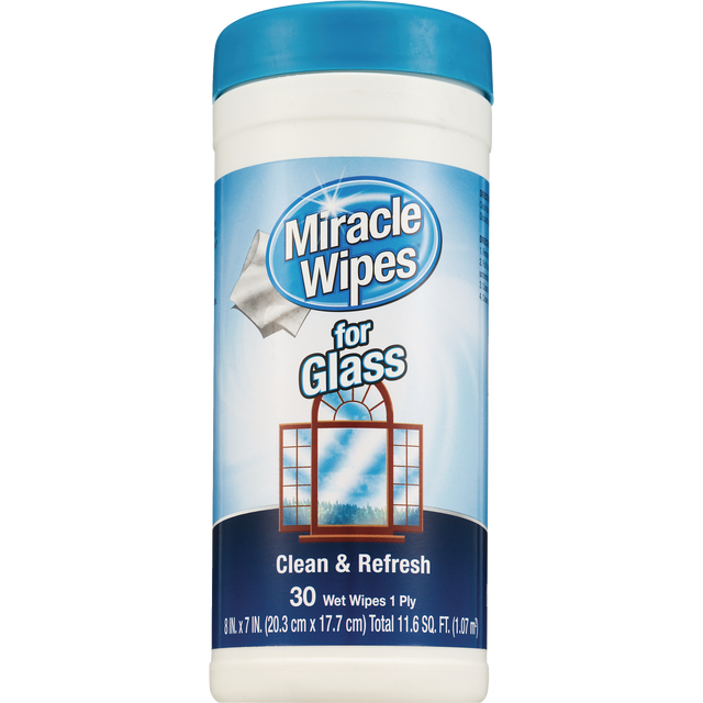 slide 1 of 1, Miraclewipes For Glass 30 Count, 1 ct