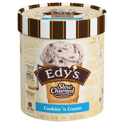 Dreyer's Slow Churned Cookies N' Cream Light Ice Cream, 1.5 Qt