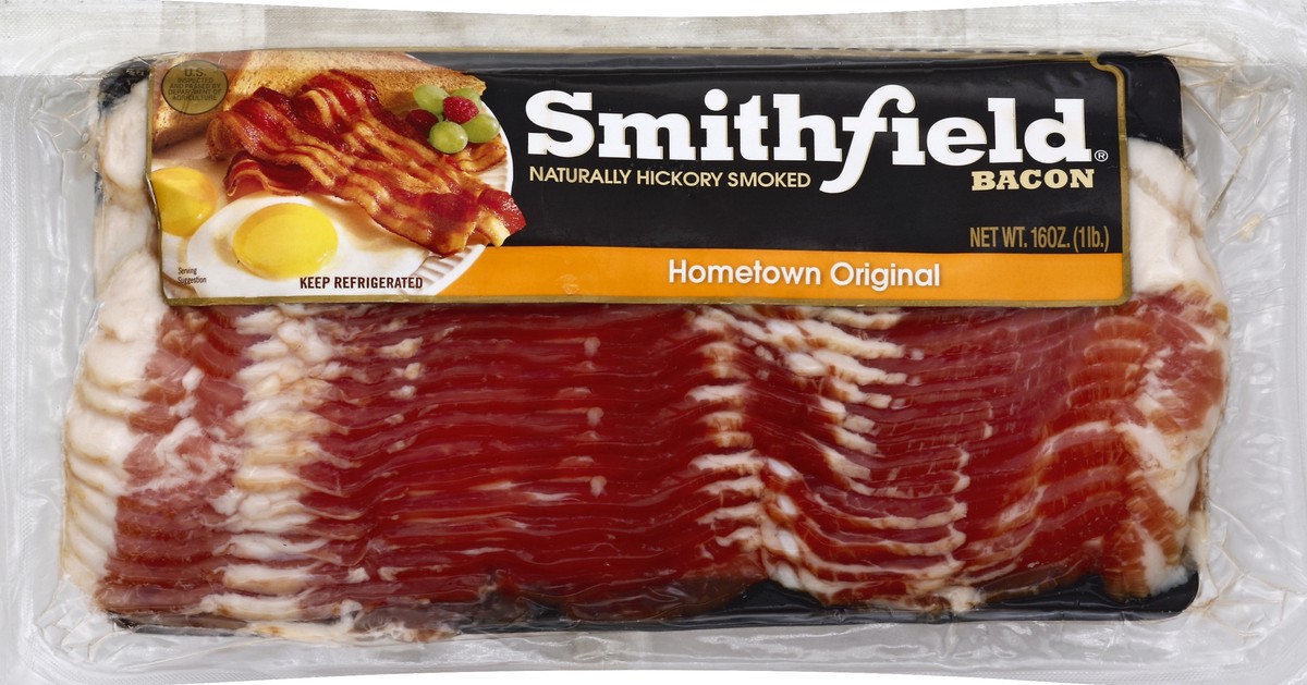 slide 6 of 9, Smithfield Naturally Hickory Smoked Bacon, Hometown Original, 16 oz