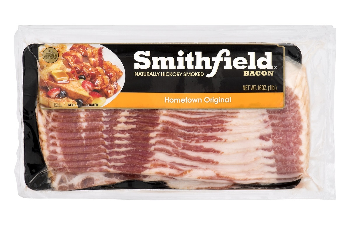 slide 1 of 1, Smithfield Naturally Hickory Smoked Hometown Original Bacon, 16 oz