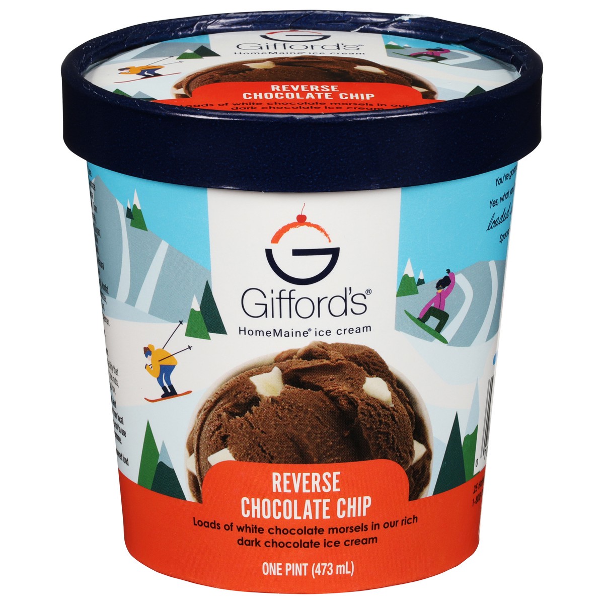 slide 6 of 13, Gifford's HomeMaine Reverse Chocolate Chip Ice Cream 1 pt, 1 pint