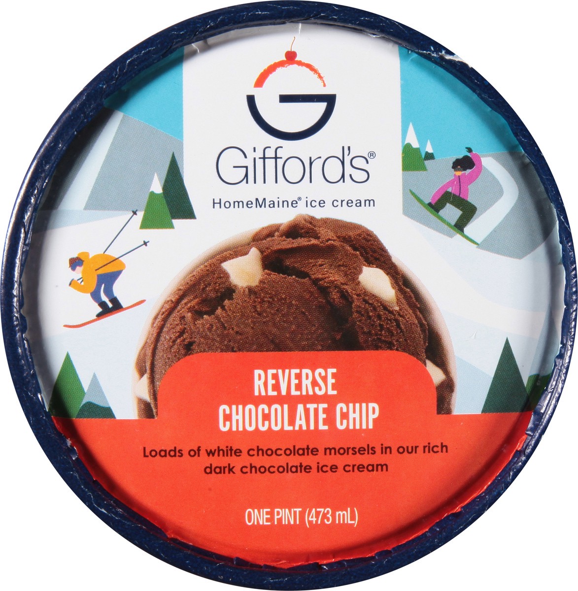 slide 13 of 13, Gifford's HomeMaine Reverse Chocolate Chip Ice Cream 1 pt, 1 pint