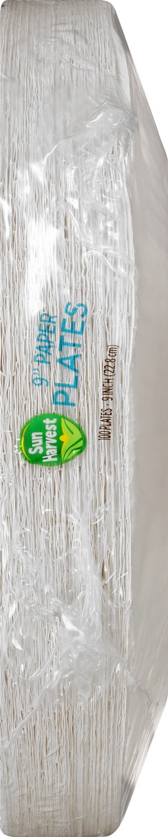 slide 8 of 9, Sun Harvest Uncoated 9 In Paper Plates, 100 ct