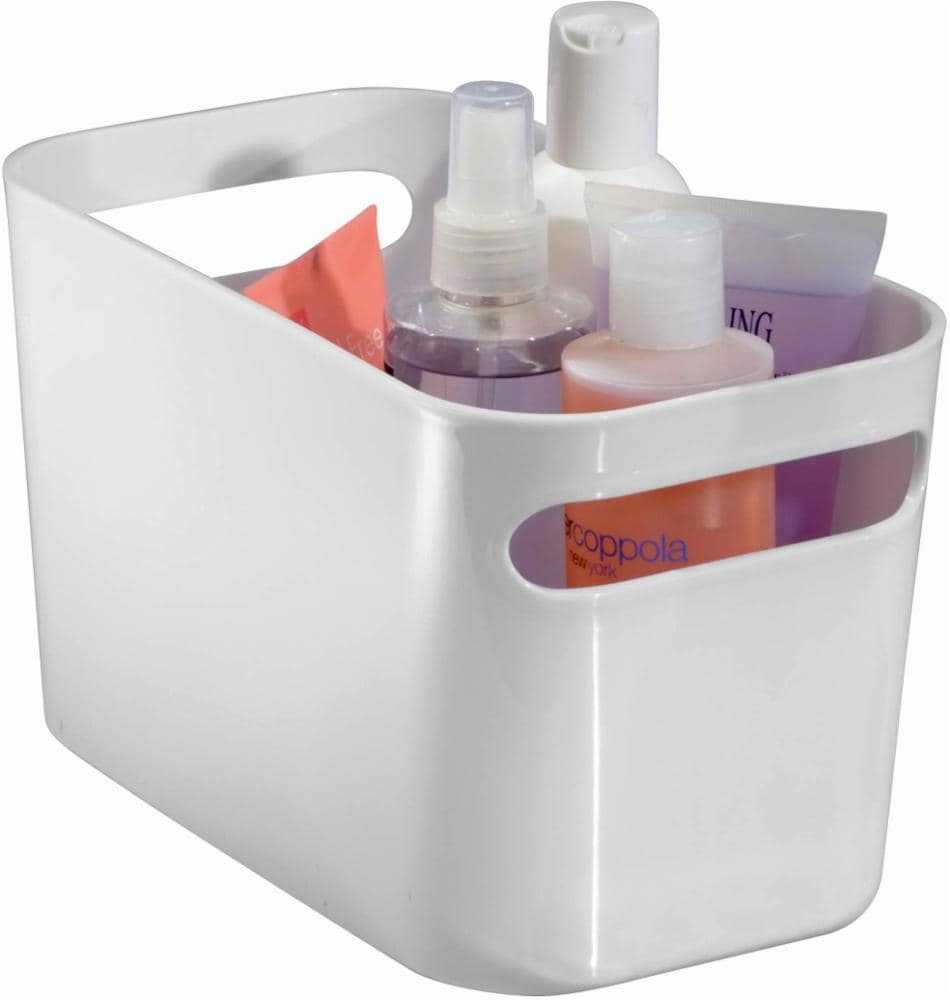 slide 1 of 1, InterDesign Una Storage Bin - 10 X 6 X 6 Inch - White, 10 in x 6 in x 6 in