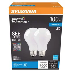 Sylvania TruWave LED 100 Watt A21 Daylight Frost Bulbs
