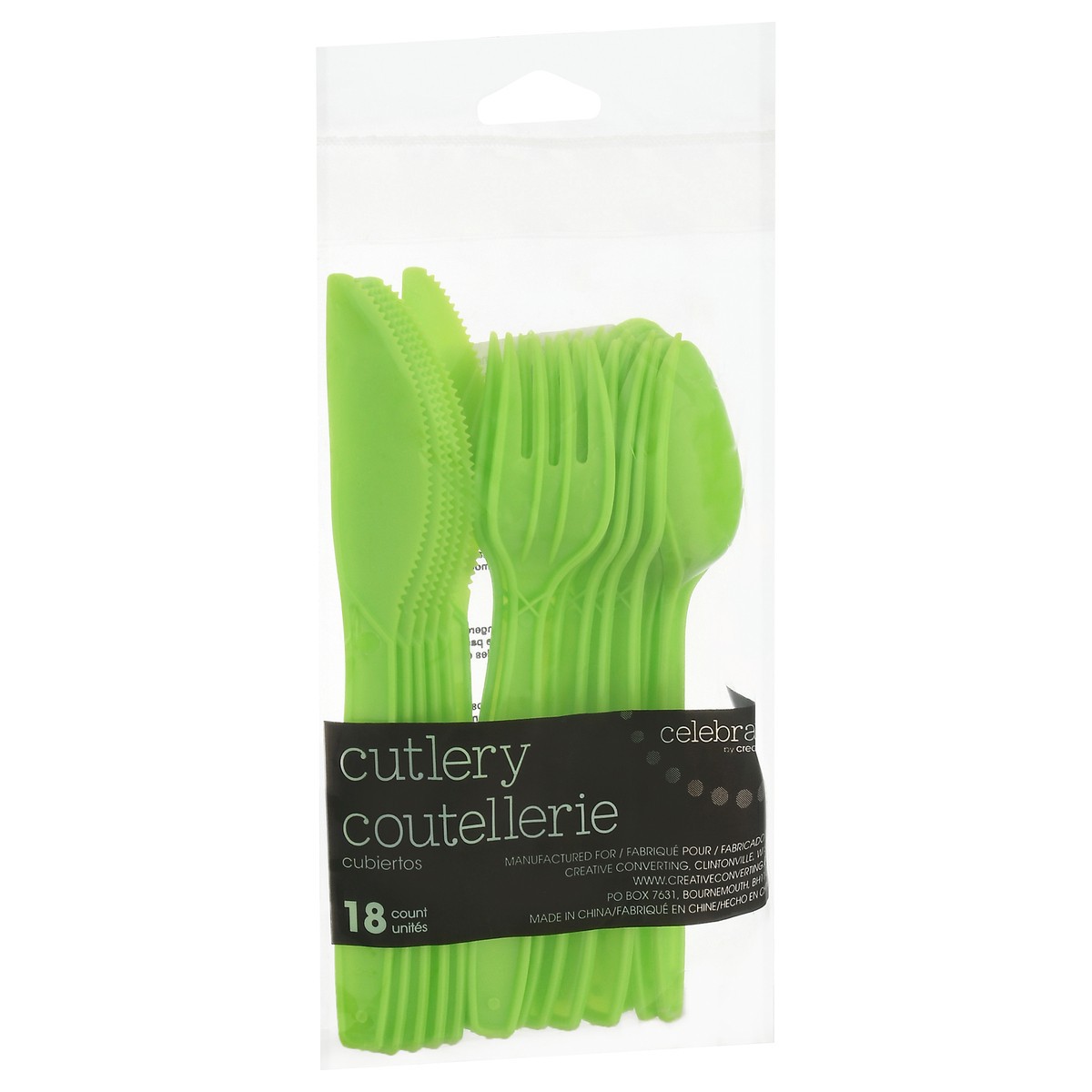 slide 4 of 9, Celebrations Fresh Lime Cutlery 18 ea, 18 ct