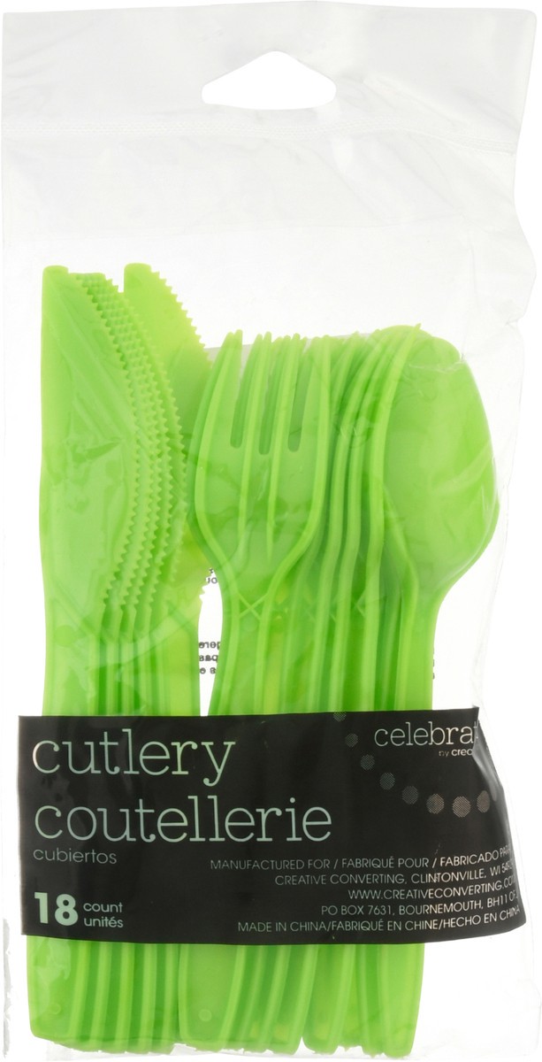 slide 7 of 9, Celebrations Fresh Lime Cutlery 18 ea, 18 ct
