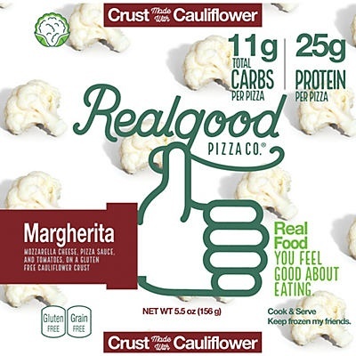 slide 1 of 1, Realgood Cauliflower Crust Margherita Pizza, 5.5 oz