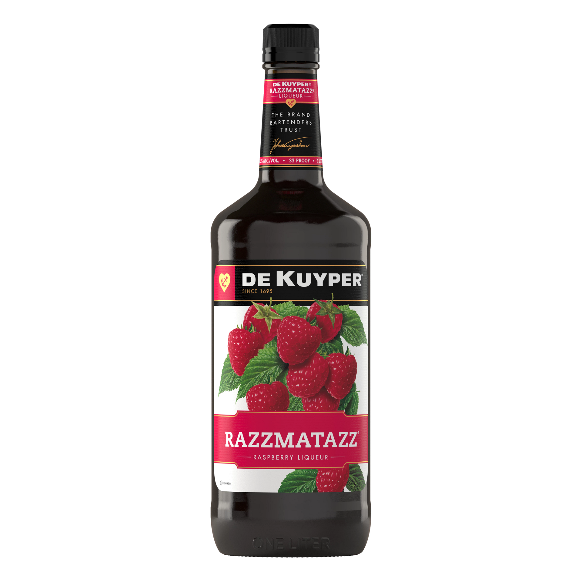 slide 2 of 2, Dekuyper Liqueur Razmataz Rapsbery, 1 liter
