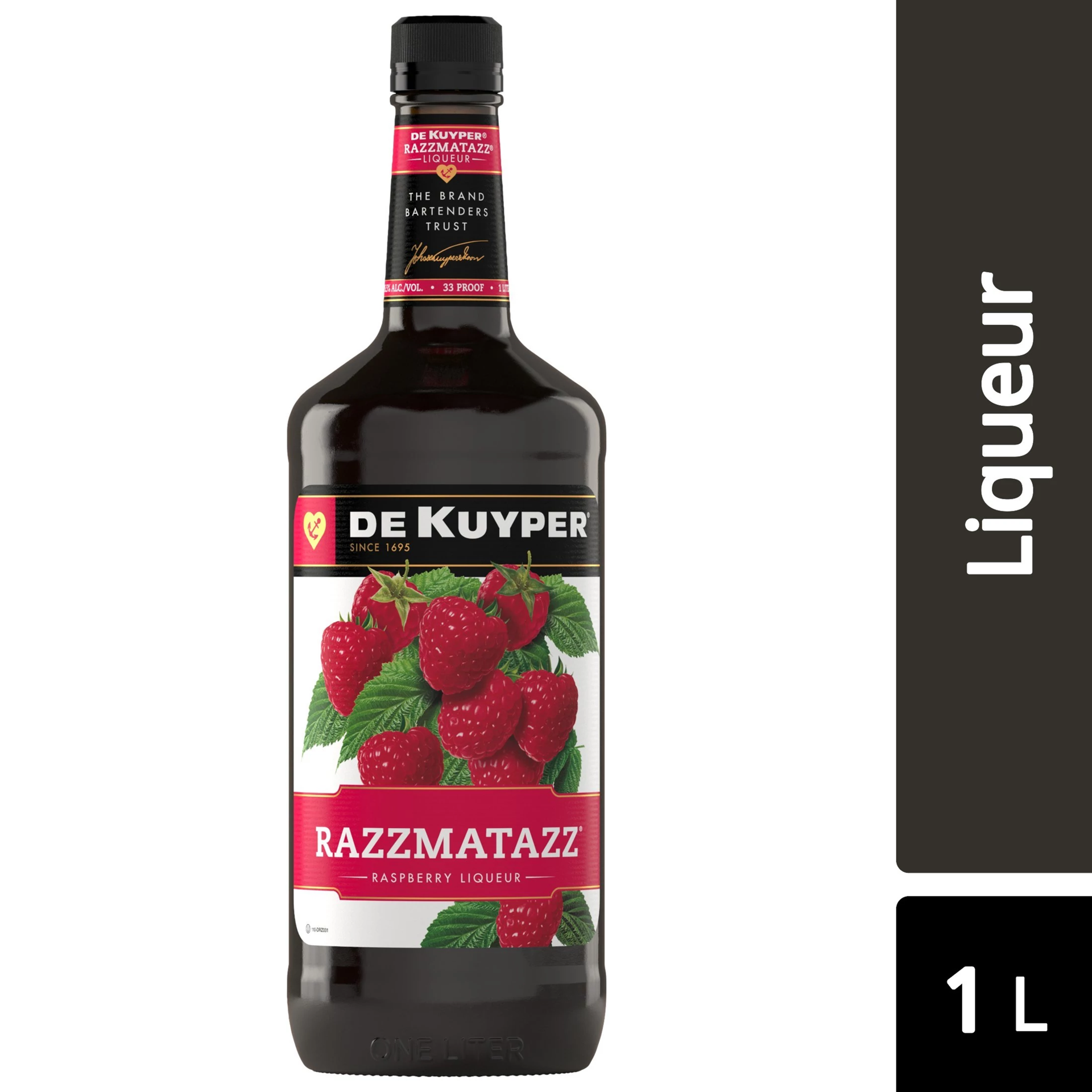 slide 1 of 2, Dekuyper Liqueur Razmataz Rapsbery, 1 liter
