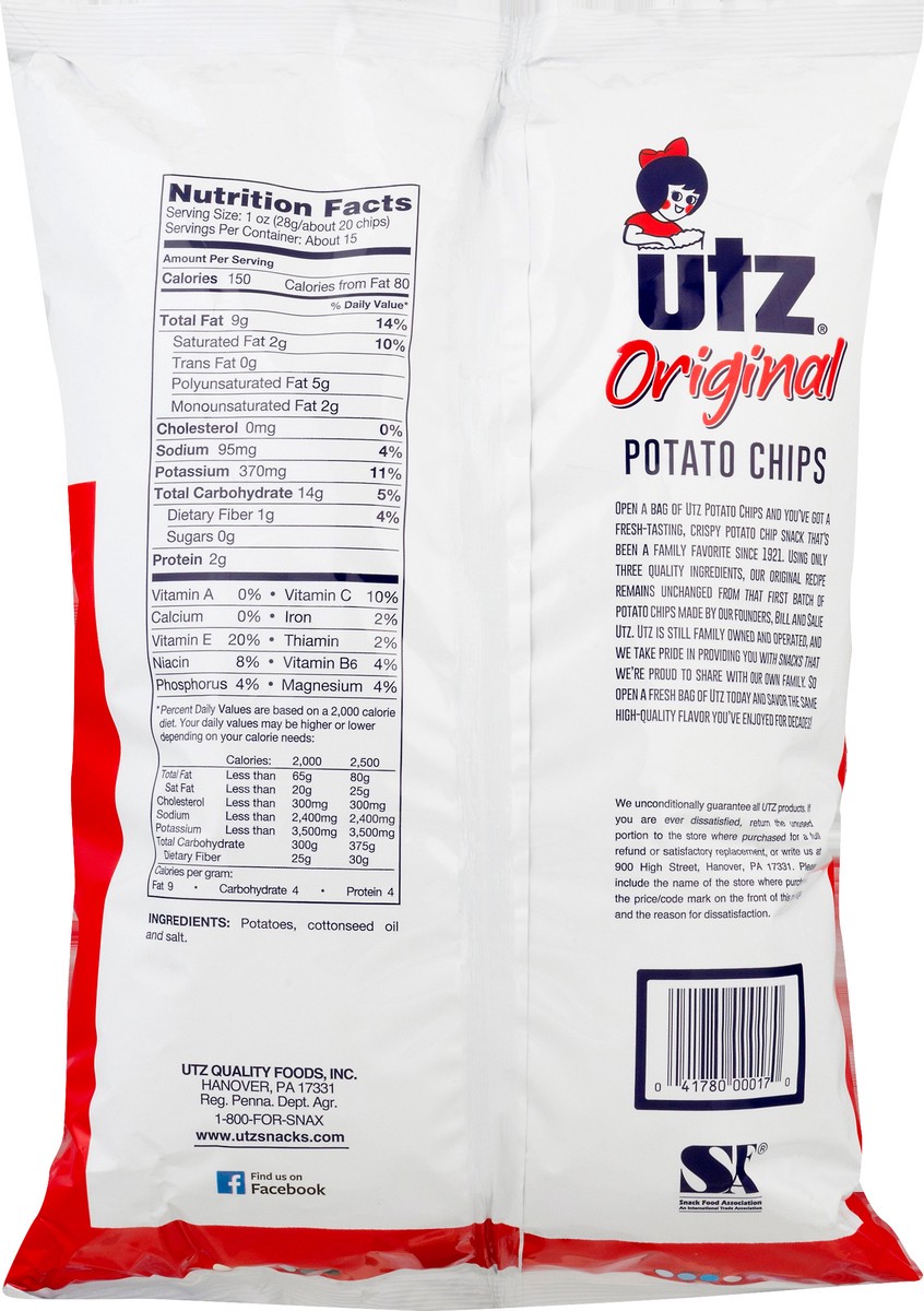 slide 5 of 9, Utz Big Bag Original Potato Chips 14.5 oz, 14.5 oz