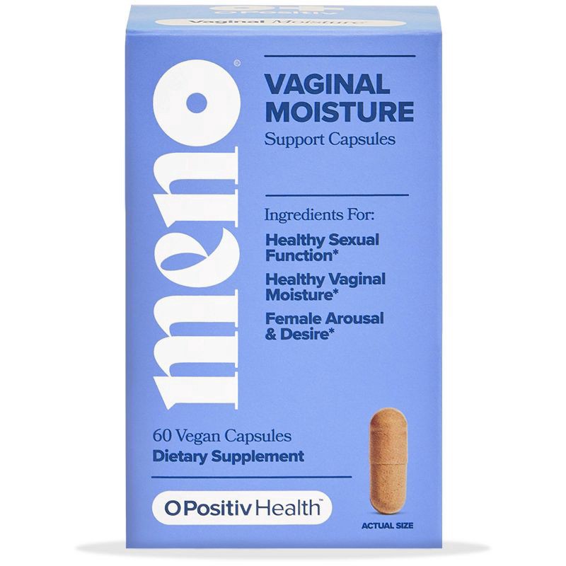 slide 1 of 7, O Positiv Health MENO Vaginal Moisture Capsules for Hormone-Free Vaginal Wetness, Mood, and Relaxation, 60 Ct, 60 ct