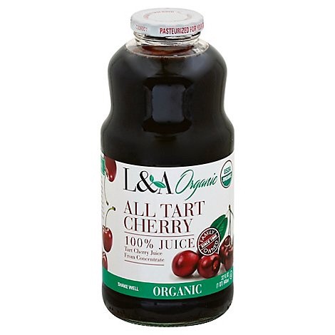 slide 1 of 1, L&A Juice Organic All Tart Cherry 100% Juice - 32 oz, 32 oz