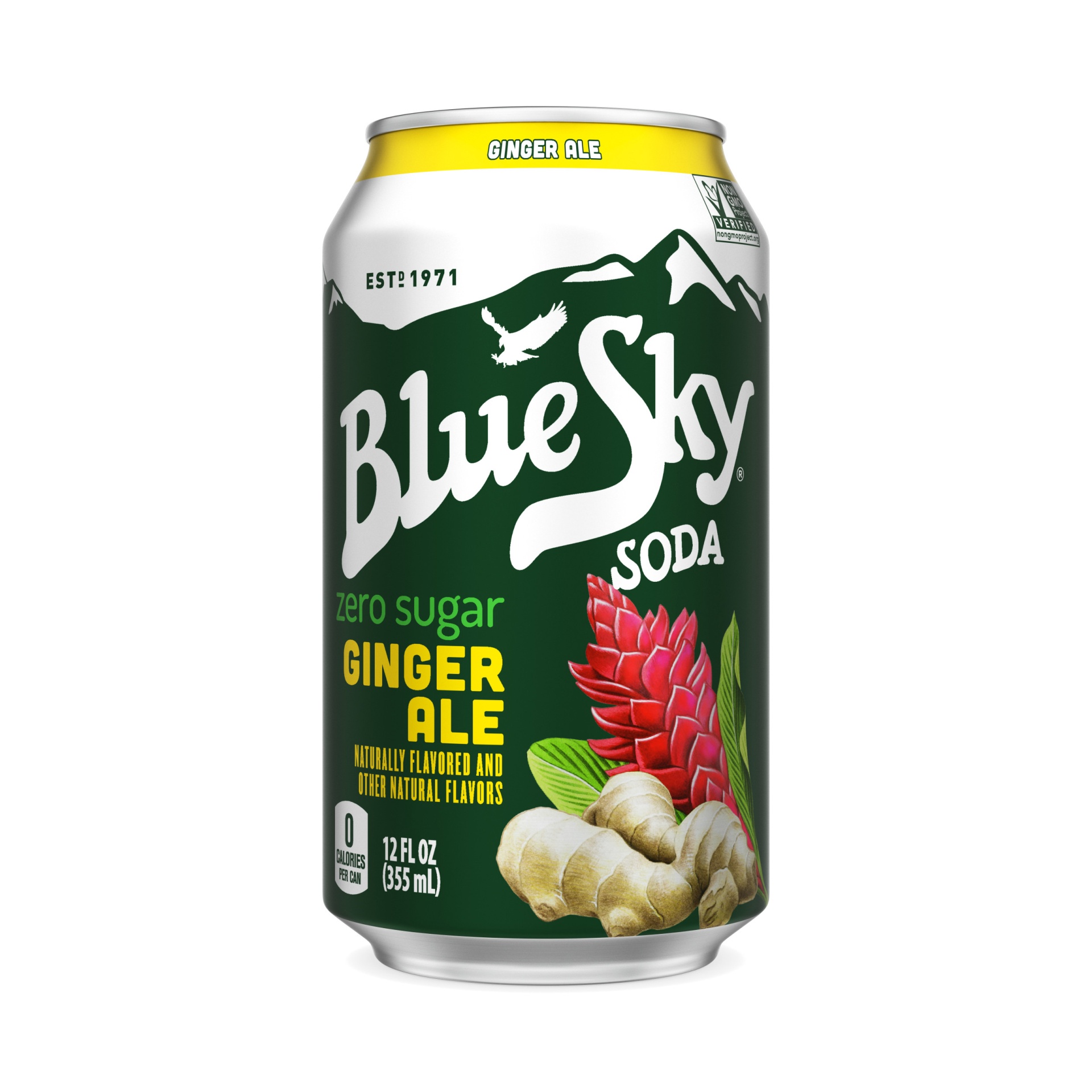 slide 1 of 2, Blue Sky Soda Zero Sugar Ginger Ale, 6 ct; 12 fl oz