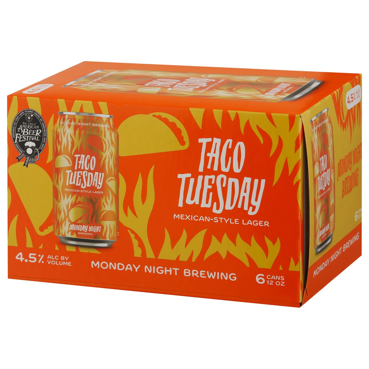 slide 11 of 11, Monday Night Brewing Taco Tuesday Mexican-Style Lager Beer 6 - 12 oz Cans, 6 ct; 12 oz