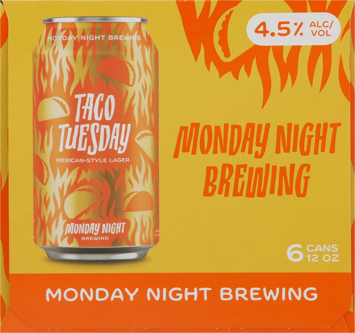 slide 3 of 11, Monday Night Brewing Taco Tuesday Mexican-Style Lager Beer 6 - 12 oz Cans, 6 ct; 12 oz