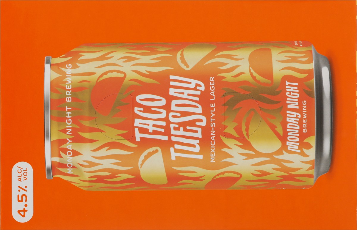 slide 6 of 11, Monday Night Brewing Taco Tuesday Mexican-Style Lager Beer 6 - 12 oz Cans, 6 ct; 12 oz