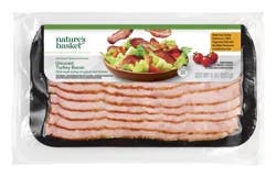 Nature's Basket Uncured Turkey Bacon, Natural, Hardwood Smoked