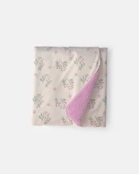 Carters Baby Floral Plush Blanket - Purple/Cream Purple/Cream OSZ