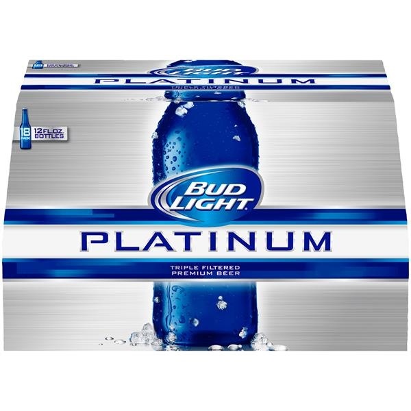 slide 1 of 1, Bud Light Platinum Beer, 18 ct; 12 oz