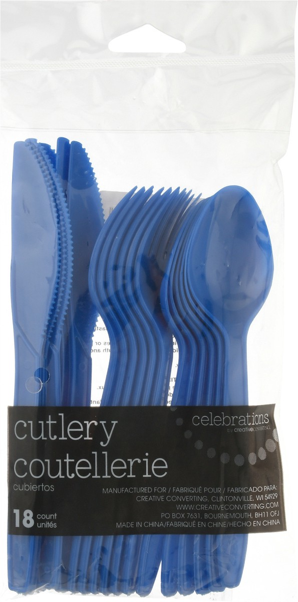 slide 7 of 11, Celebrations Cobalt Cutlery 18 ea, 18 ct