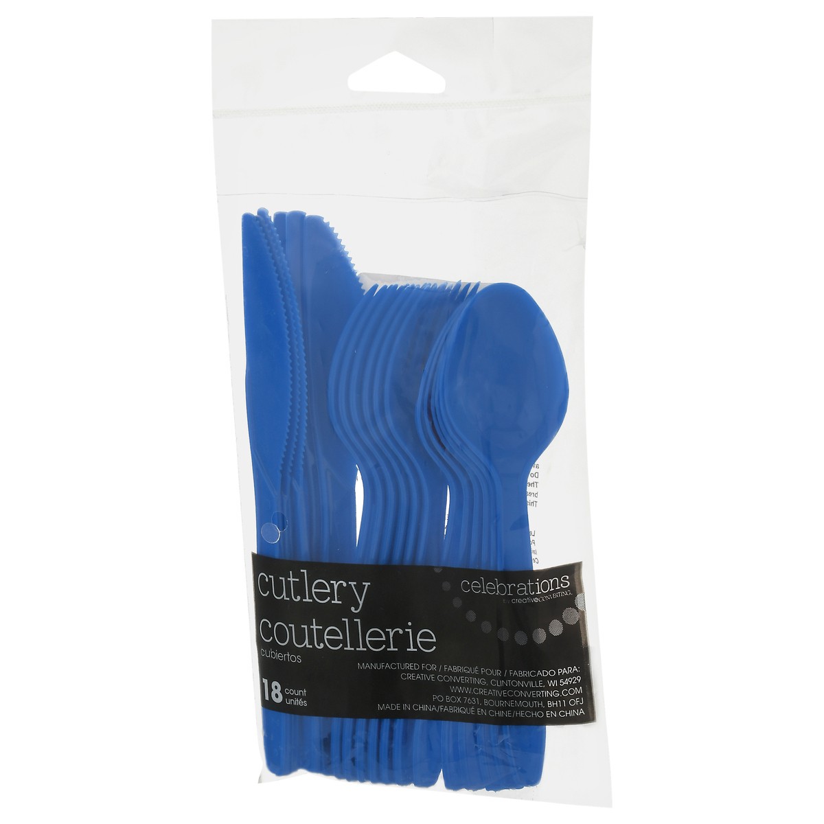 slide 11 of 11, Celebrations Cobalt Cutlery 18 ea, 18 ct