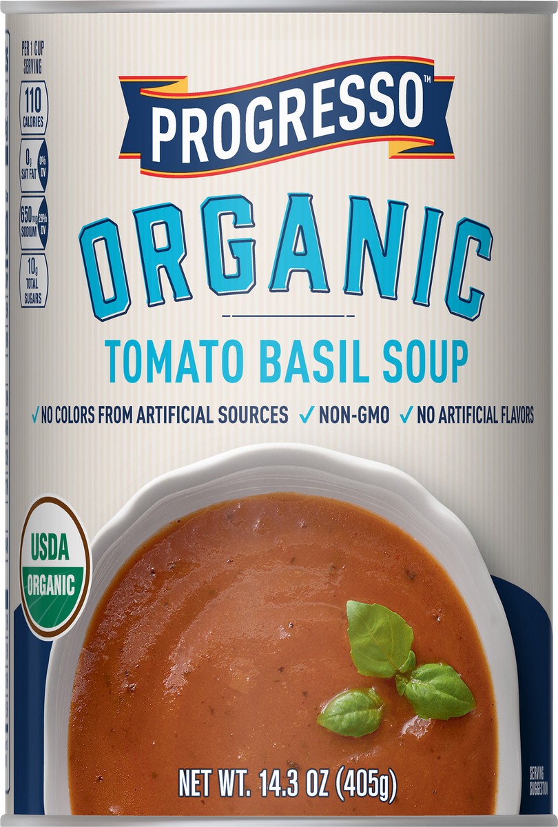 slide 5 of 9, Progresso Organic Tomato Basil Soup 14.3 oz, 14.3 oz