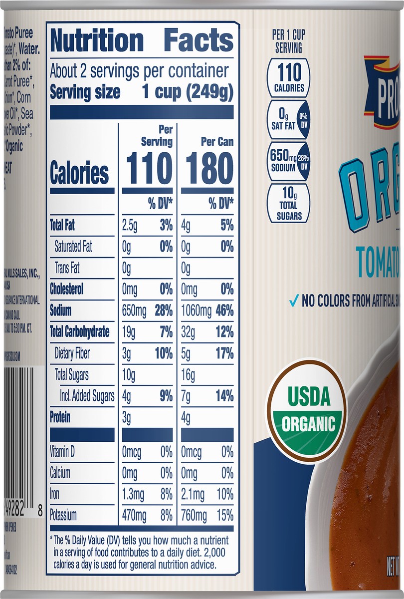 slide 3 of 9, Progresso Organic Tomato Basil Soup 14.3 oz, 14.3 oz