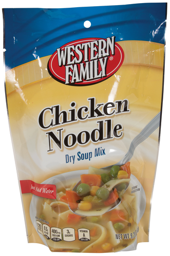 slide 1 of 1, Western Family Chicken Noodle Dry Soup Mix, 9.28 oz