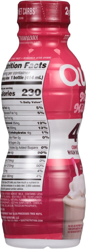 slide 2 of 2, Quest Nutrition Rtd Strawberry Protein Drink, 14 oz