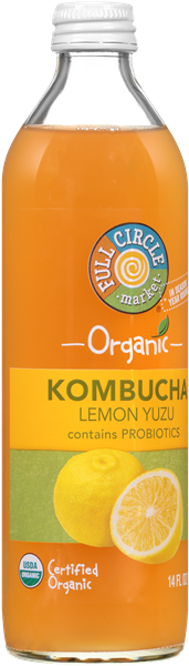 slide 1 of 1, Full Circle Market Yuzu Lemon Kombucha - 14 fl oz, 14 fl oz