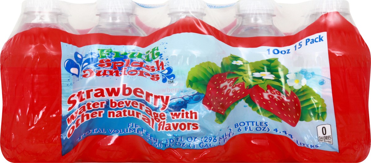 slide 10 of 13, Fruit Splash 15 Pack Strawberry Water Beverage 15 ea, 15 ct