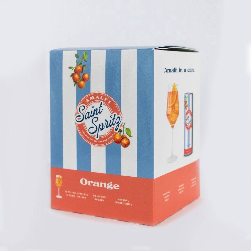 slide 5 of 5, Saint Spritz Orange Wine Spritz 4 - 12 fl oz Cans, 4 ct