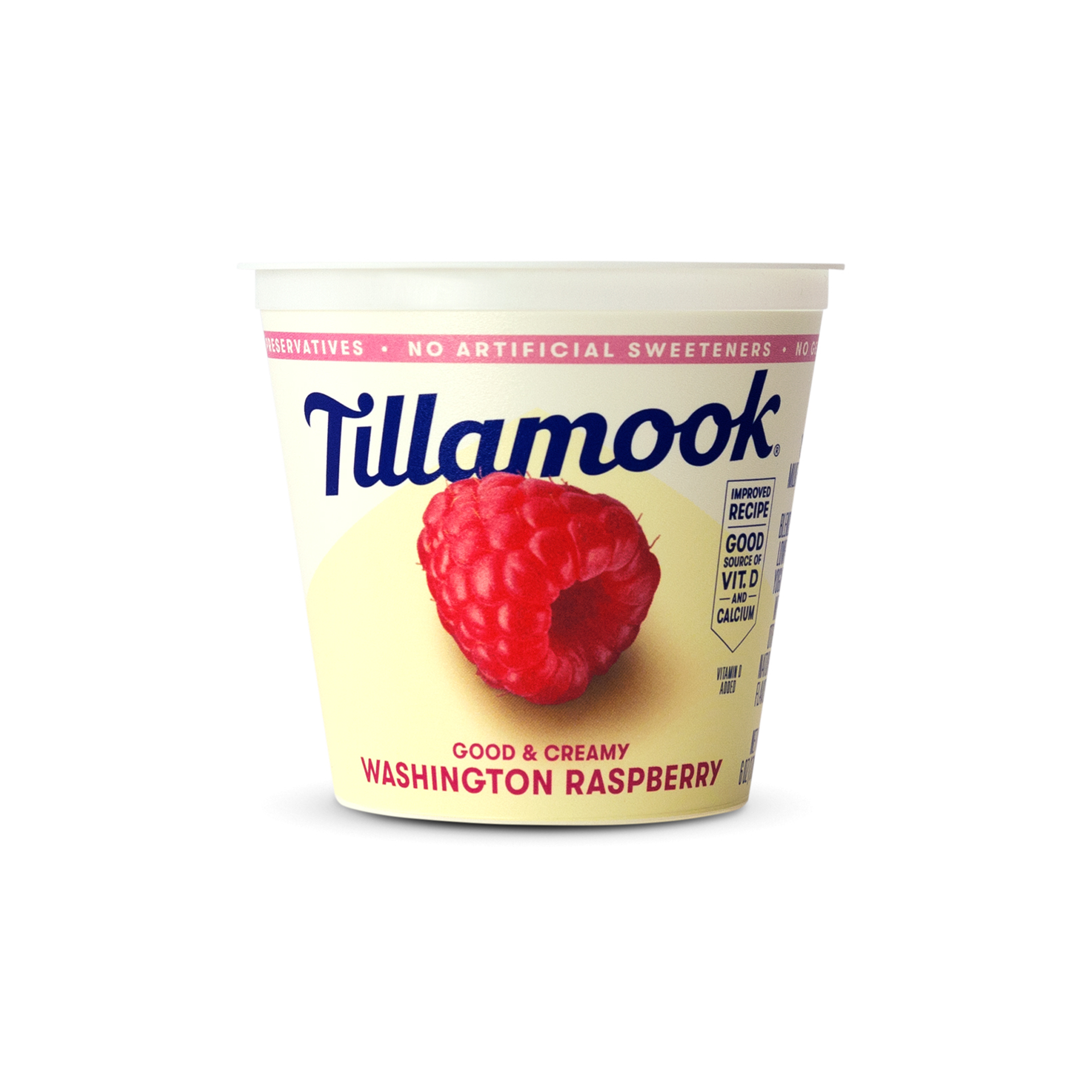 slide 1 of 4, Tillamook Washington Raspberry Low-Fat Yogurt, 6oz, 170 g