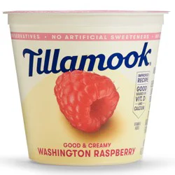 Tillamook Tillamook Low Fat Washington Raspberries Good & Creamy Raspberry Yogurt, 6 oz, 6oz