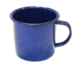 Caddis Enamel Coffee Mug - Blue