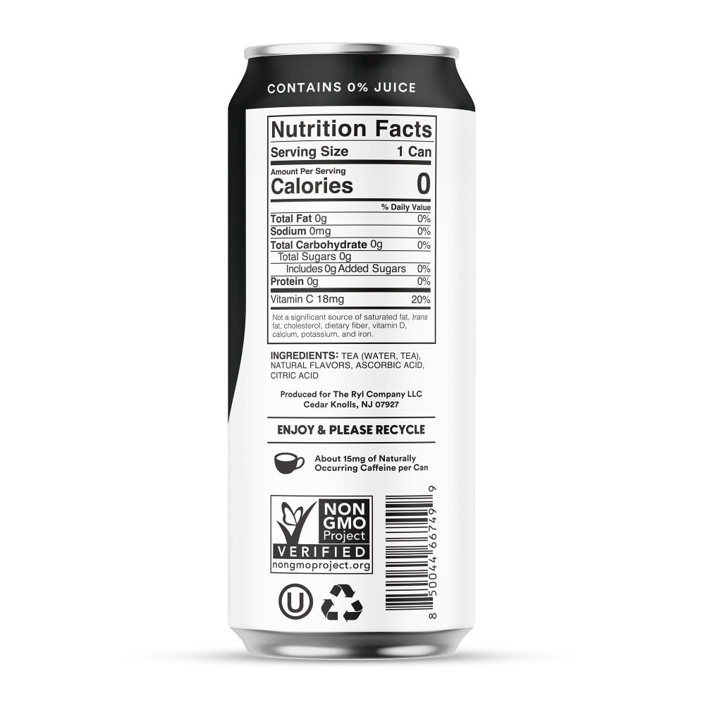 slide 2 of 3, The Ryl Co. Unsweetened Black Tea Iced Tea 16 fl oz, 16 fl oz