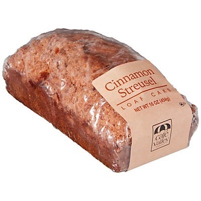 slide 1 of 1, Cafe Valley Cinnamon Streusel Loaf Cake, 16 oz
