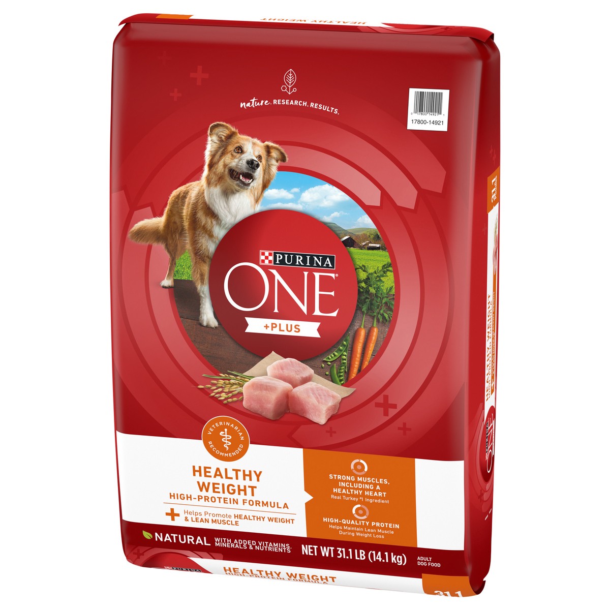 slide 4 of 9, ONE Purina ONE Plus Healthy Weight High-Protein Dog Food Dry Formula, 31.1 lb