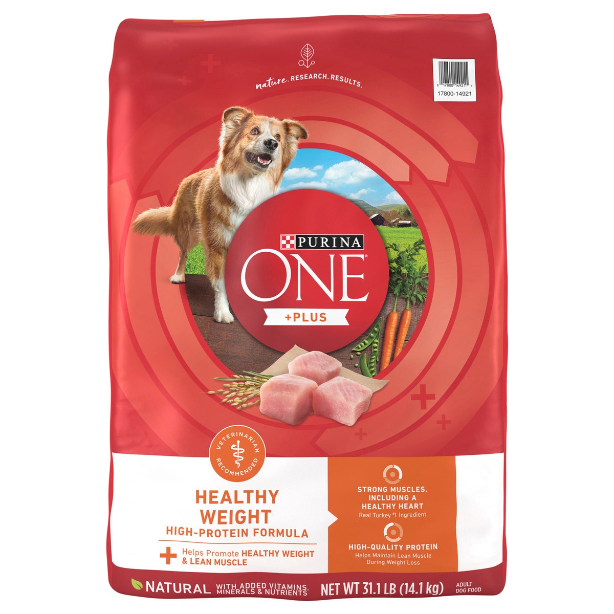 slide 1 of 9, ONE Purina ONE Plus Healthy Weight High-Protein Dog Food Dry Formula, 31.1 lb