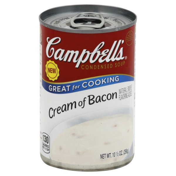 slide 1 of 5, Campbell's Condensed Cream of Bacon Soup With Natural Smoke Flavoring Added, 10.5 oz Can, 10.5 oz