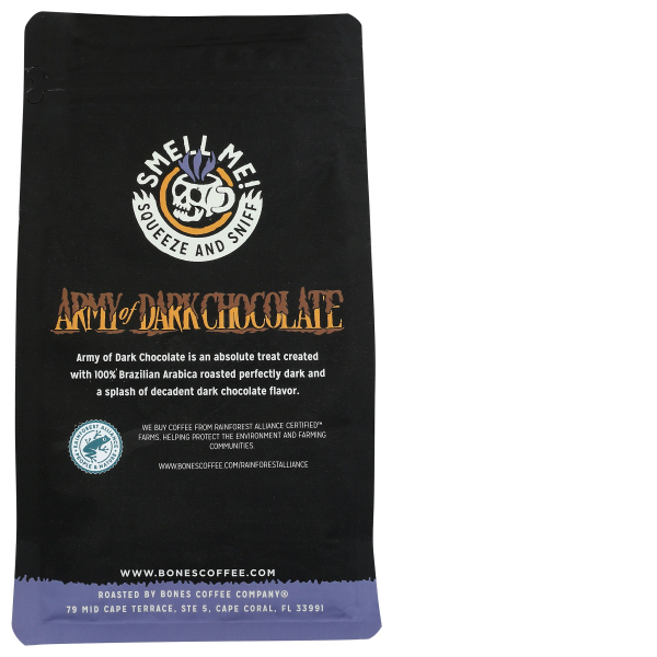 slide 5 of 5, Bones Coffee Company Coffee Ground Army Dark Chocolate- 12 oz, 12 oz