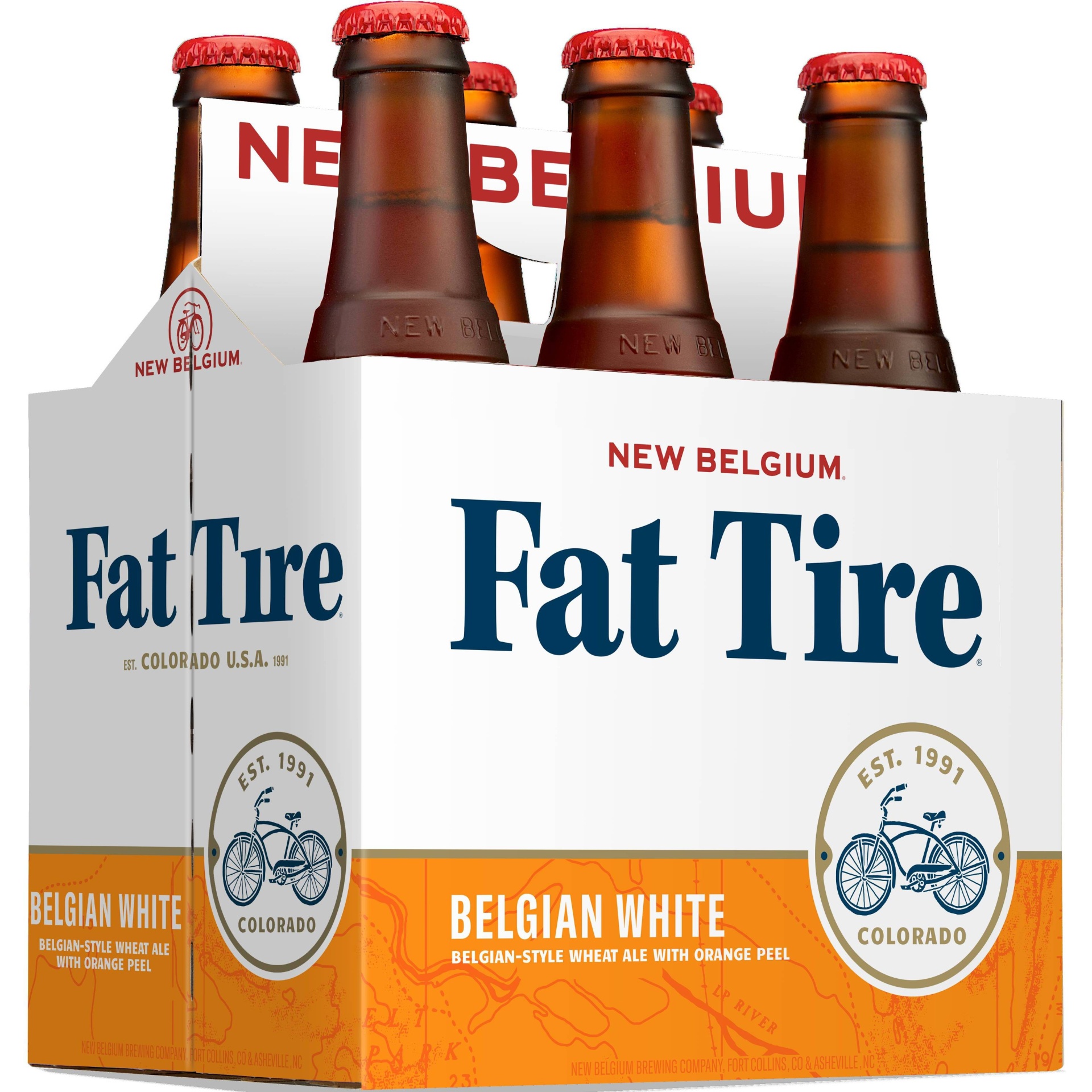 slide 1 of 1, New Belgium Fat Tire Belgian White, 6 ct; 12 fl oz